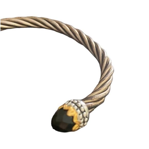 Silver Tone Cable Cuff Bracelet - Picture 2 of 3